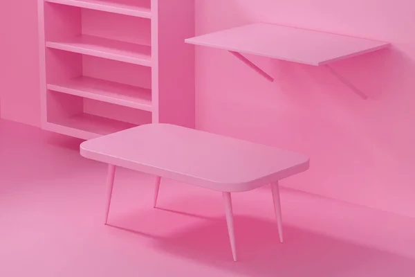 Modell för möbler i vardagsrummet, 3d rendering. — Stockfoto