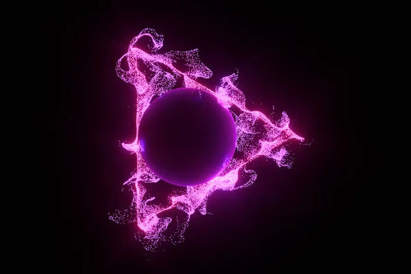 Abstract glowing particles with brilliant light, 3d rendering. — Stock Photo, Image