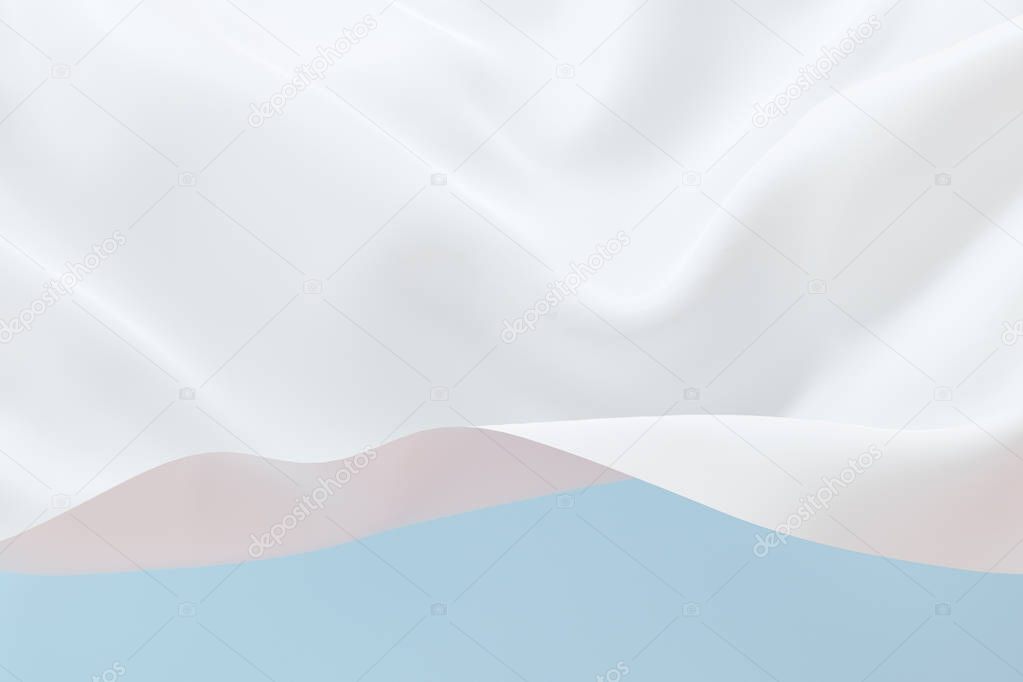 Flowing cloth, abstract color background, 3d rendering.