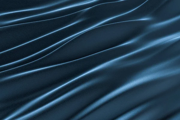 Flytende og viftende blå tøybakgrunn, 3d smelting . – stockfoto