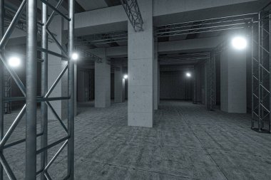 Projektörlerle çimento ve takviye, 3 boyutlu görüntüleme
