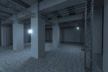 Projektörlerle çimento ve takviye, 3 boyutlu görüntüleme
