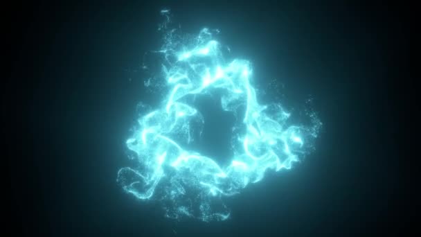 Lo sfondo speciale fiamma blu, la forma della combustione, rendering 3d . — Video Stock