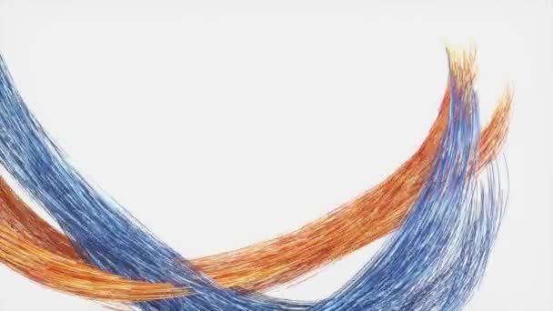Flowing colored lines,crossed lines,3d rendering. — Stock Video