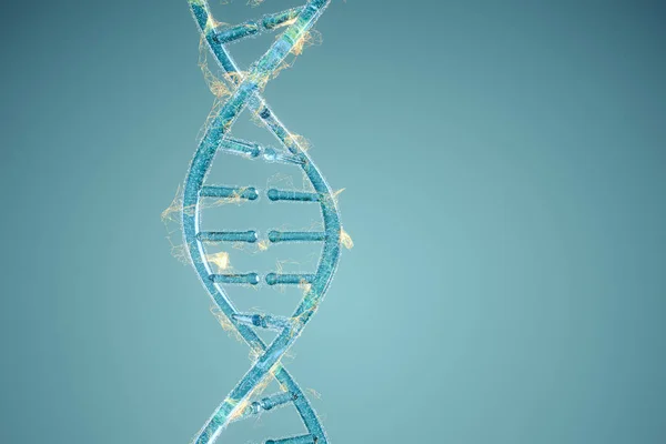 DNS és kromoszómák, gének és öröklés, 3d renderelés. — Stock Fotó