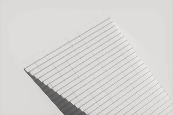 Schody Ściana Białym Tłem Nowoczesna Konstrukcja Renderowanie Cyfrowy Rysunek Komputera — Zdjęcie stockowe