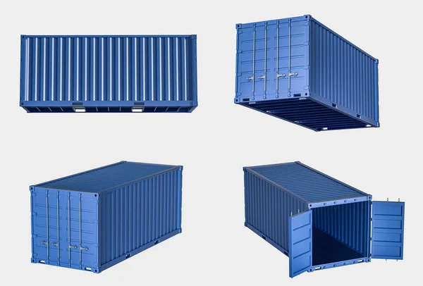 Container Gewicht Logistiek Transmissie Rendering Digitale Computertekening — Stockfoto