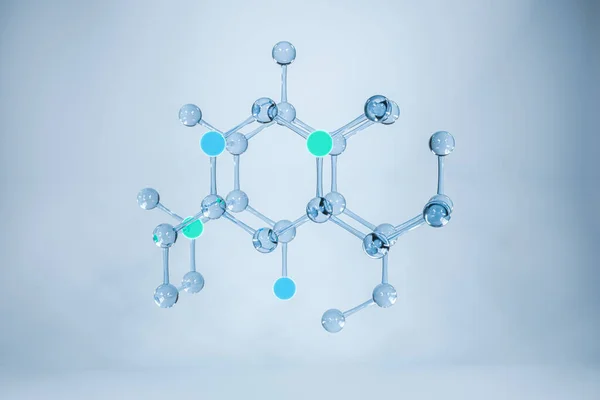 Moléculas Biología Concepto Biológico Representación Dibujo Digital Informático —  Fotos de Stock