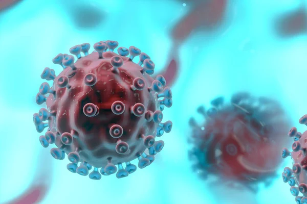 Coronavirus Infection Concept Médical Rendu Dessin Numérique Informatique — Photo
