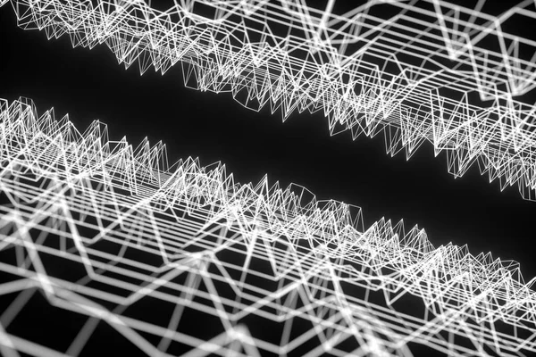 Abstracte Ongelijke Achtergrond Fragmenten Lijnen Rendering Digitale Computertekening — Stockfoto