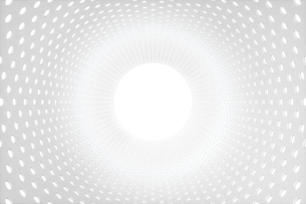 金属円形トンネル 近代的な建築コンセプト 3Dレンダリング コンピュータ デジタル ドローイング — ストック写真