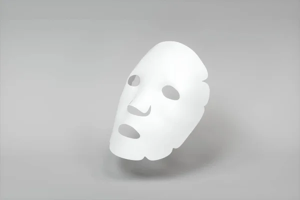 Biała Maska Koncepcja Pielęgnacji Skóry Renderowanie Cyfrowy Rysunek Komputera — Zdjęcie stockowe