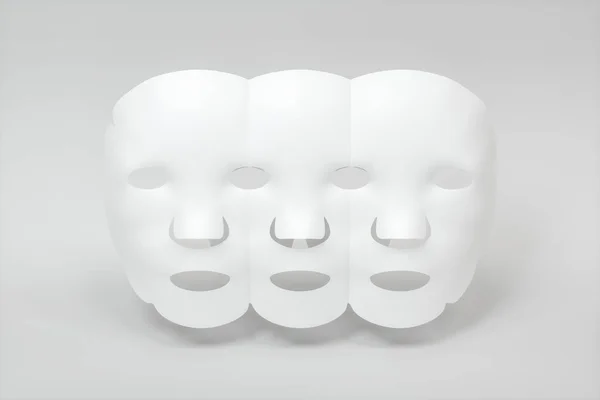 White Mask Skin Care Concept Rendering Computer Digital Drawing — Stock Photo, Image