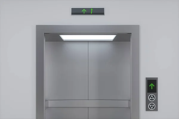 Výtah Chodbě Vykreslování Digitální Kresba Počítače — Stock fotografie