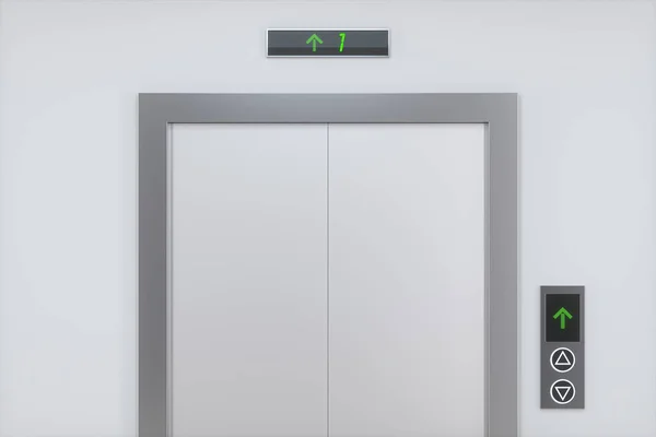 廊下のエレベーター3Dレンダリング コンピュータ デジタル ドローイング — ストック写真