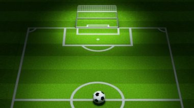 Sahada futbol oynamanın animasyonu, 3 boyutlu canlandırma