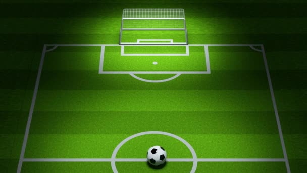 Animation of shooting football in the field, 3d rendering — Stock Video ©  vinkfan #370161556
