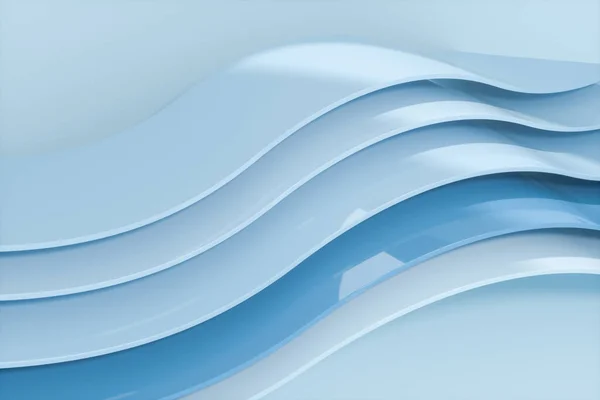 Superficie Curva Azul Fondo Brillante Del Negocio Representación Dibujo Digital —  Fotos de Stock