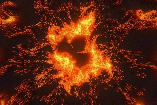 明亮的背景 燃烧的风暴 3D渲染 计算机数字绘图 — 图库照片