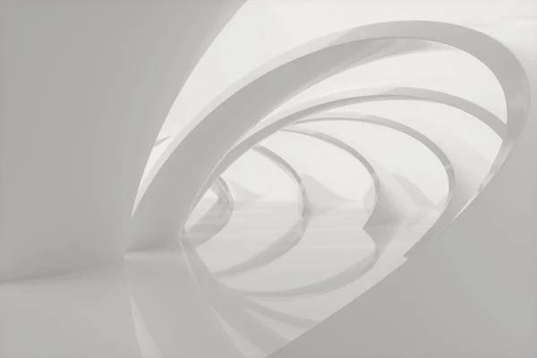 Helle Kurvenförmige Architekturstruktur Darstellung Digitale Computerzeichnung — Stockfoto