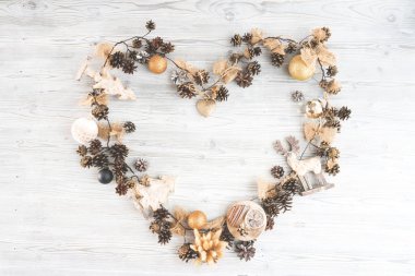 Yeni yıl dekor bileşimi.