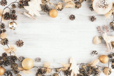 Yeni yıl dekor bileşimi.