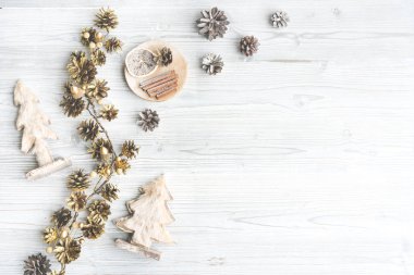 Yeni yıl dekor bileşimi.