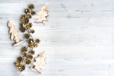 Yeni yıl dekor bileşimi.