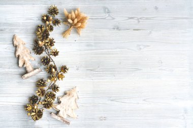 Yeni yıl dekor bileşimi.