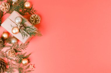 Yeni yıl dekor bileşimi.