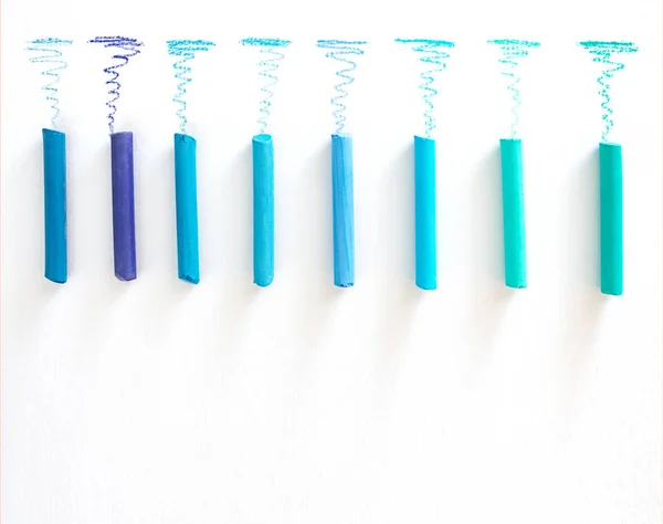 Colorful pencils on white. — Stock Photo, Image