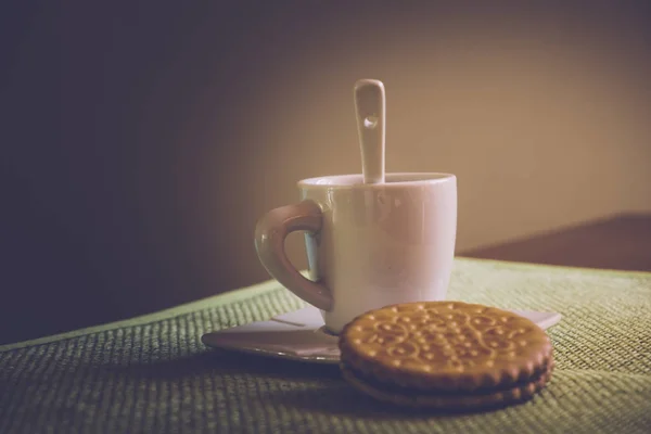 Coffee Cup and Cookies — Stock Photo, Image