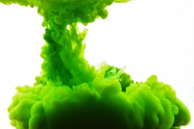 Çok renkli dönen damla mürekkep su 