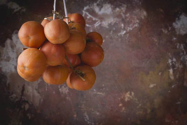 Cherry Tomaten Opknoping Voor Drogen — Stockfoto