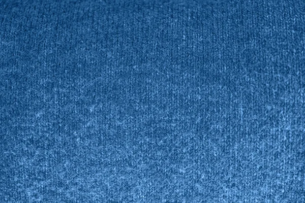 Abstract Blauw Gebreide Textuur Achtergrond Vlakke Plaat — Stockfoto