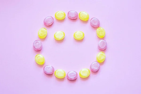 Multicolored Candy Colored Background Flat Lay — Stock Photo, Image