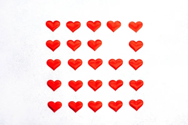 Ziua Îndrăgostiților fundal cu inimi roșii — Fotografie, imagine de stoc