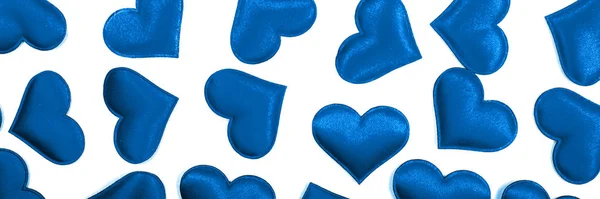 San Valentino sfondo con cuori blu — Foto Stock