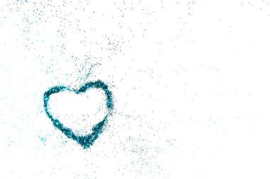Heart of glitter, Valentines day, broken heart and love emergence concept. clipart