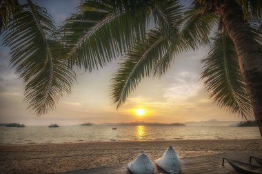 Sunrise tropikal plaj