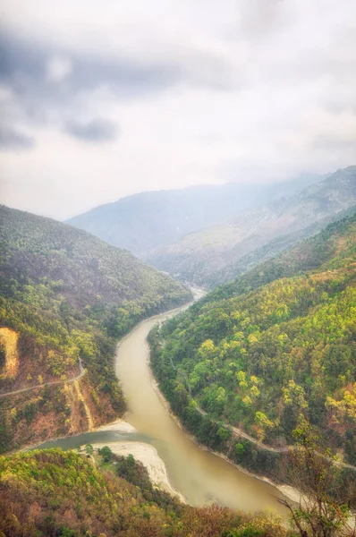 Río Teesta desde el mirador — Foto de Stock