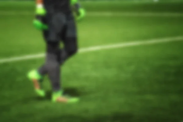 Blur image of soccer goalkeeper