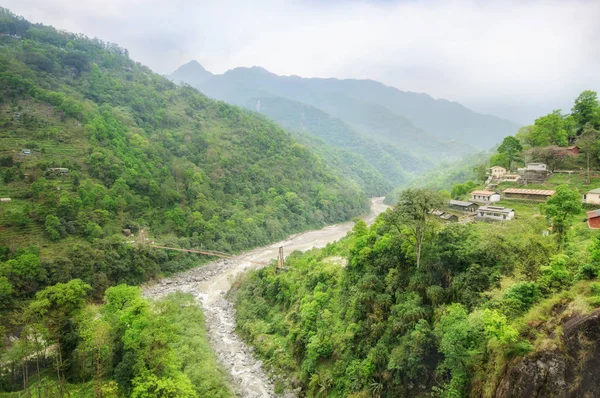 Vista del río Teesta en Dajeeling —  Fotos de Stock