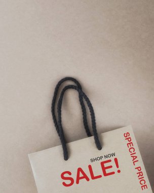 Kahverengi alışveriş kağıt çanta satış promosyon indirim