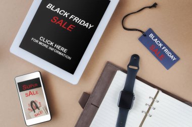 Siyah Cuma satış promosyon, çevrimiçi pazarlama kavramı