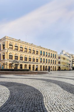 Macau, Halk Cumhuriyeti Çin - 19 Ekim 2012: Arata kare görünümü ya da Senato Meydanı ile yerel halkın ve turistik 19 Ekim 2012