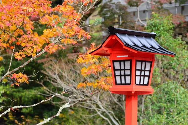 Rote Laterne Der Herbstzeit Japanischen Garten Minoo Park Japan — Stockfoto