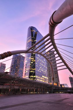 Bangkok, Tayland - 2 Aralık 2013: Bangkok, Tayland 'da Chongnonsri hava treninde Skywalk alanı
