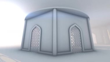 İslami Mimari ve Motiflerle Soyut Ramazan Arkaplanı