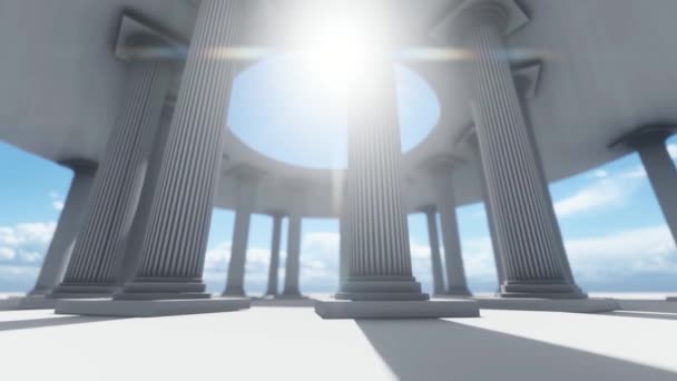 Αφηρημένος Διάδρομος Κολώνες Τσιμέντου Απόδοση — Αρχείο Βίντεο